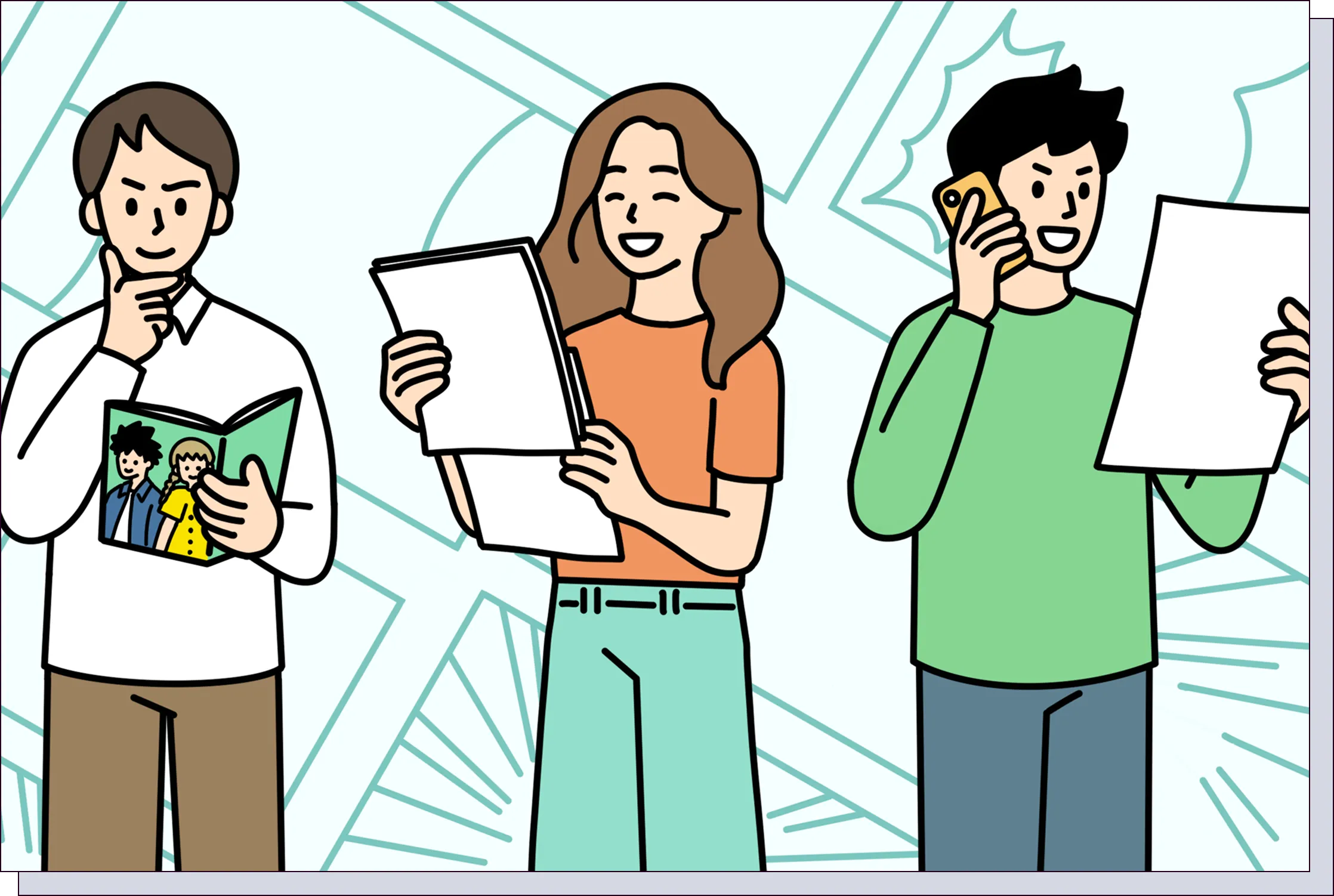 仕事紹介のイラスト