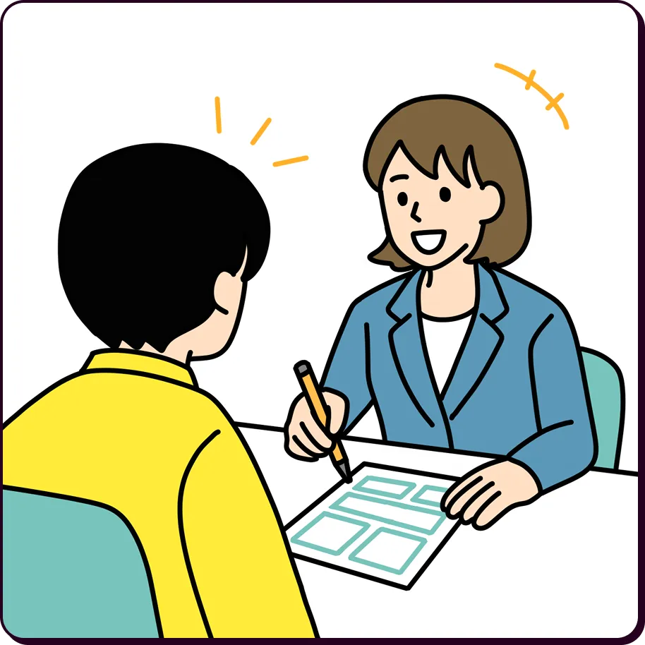 打ち合わせのイラスト