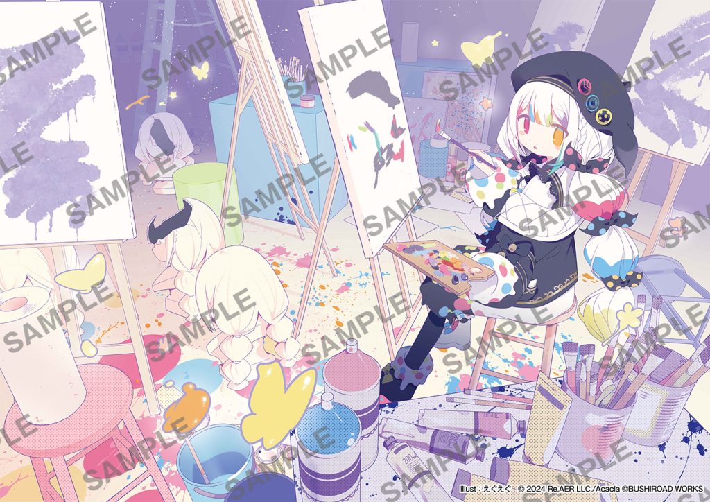魔法少女ノ魔女裁判 クリエイターズアートブック 特典A4両面グラフィックボード 魔法少女ノ魔女裁判 クリエイターズアートブック -表裏